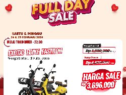 Sepeda Listrik di Transmart Full Day Sale Diskon Gede-gedean