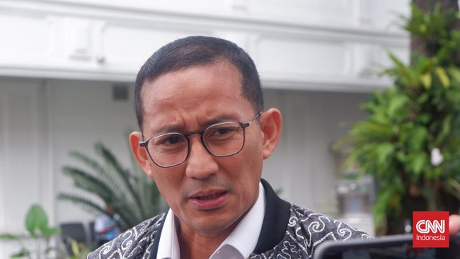 Menparekraf Sandiaga Uno menyebut Hotel Nusantara milik Aguan Cs di IKn bakal siap beroperasi pada akhir Juli atau awal Agustus 2024.