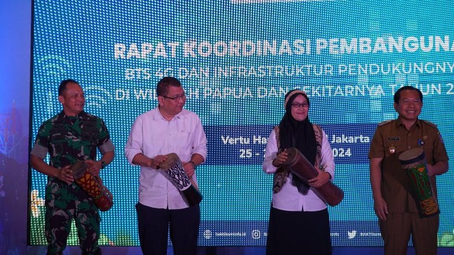 BAKTI Kominfo menggelar Rapat Koordinasi Pembangunan BTS 4G di Papua dan sekitarnya dengan melibatkan 20 pemda dari 5 provinsi di Papua.
