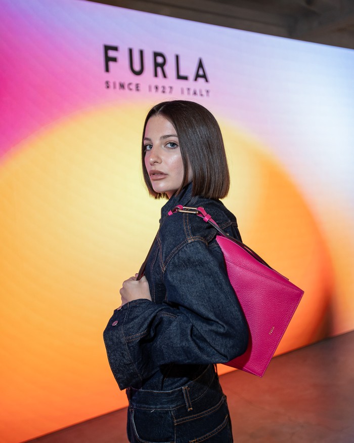 The Furla Nuvola Bag embodies the brand's new aesthetic packaged in four main concepts: bellezza, equilibrio, leggerezza and libertà.  (Photo: Gregory Mansella/Furla)