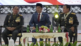 Kumpul di IKN, Jokowi Minta TNI-Polri Jaga Transisi Pemerintahan