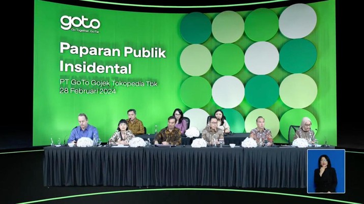 Tangkapan Layar Paparan Publik Insidental GOTO