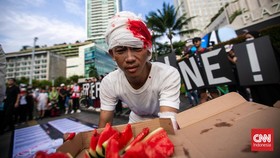 FOTO: Aksi Solidaritas Palestina di RI Jelang 5 Bulan Agresi Israel