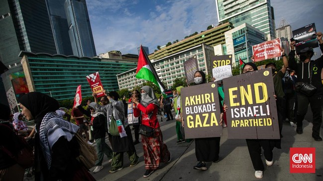 FOTO: Aksi Solidaritas Palestina di RI Jelang 5 Bulan Agresi Israel