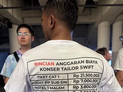 Cerita Istri yang Suaminya Viral Pakai Baju Tabel Biaya Nonton Taylor Swift
