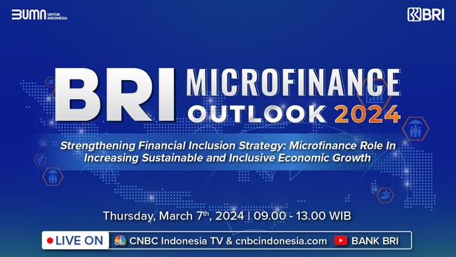BRI Microfinance Outlook 2024 akan menghadirkan pembicara dari ADB dan Harvard University untuk membahas peran keuangan mikro seacara mendalam.