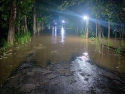 Update Dampak Sungai Oya di Semin Meluap, Talut Ambrol-Padi Terendam