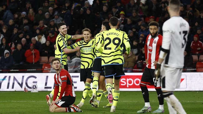 Arsenal tampil trengginas dan sukses melumat Sheffield United 6-0 pada lanjutan Liga Inggris, Selasa (5/3) dini hari WIB.