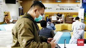 FOTO: Suasana Lapor SPT Tahunan Di KPP Cilandak Jakarta Selatan