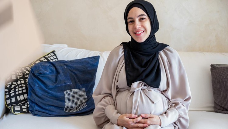 llustrasi hamil muslim