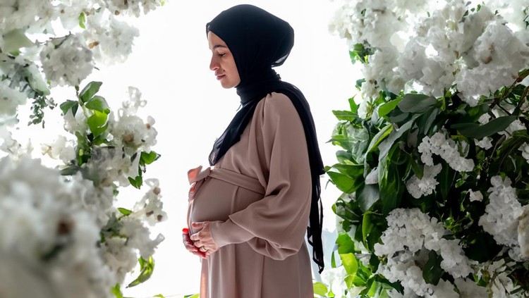 llustrasi hamil muslim