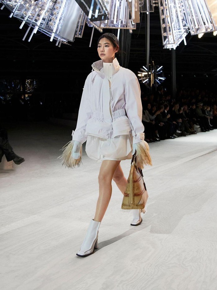 Jung Ho Yeon as a runway model for Louis Vuitton
