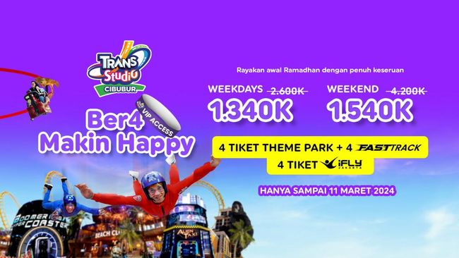 Long Weekend di Trans Studio Cibubur, Ada Promo Liburan Berempat Bun!