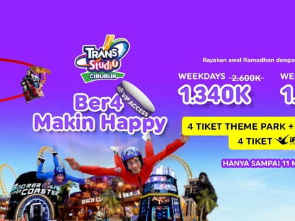 Long Weekend di Trans Studio Cibubur, Ada Promo Liburan Berempat Bun!