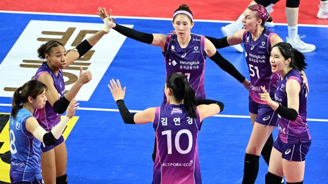 Hasil Liga Voli Korea: Kejutan, Pink Spiders Hajar Hillstate 3-0