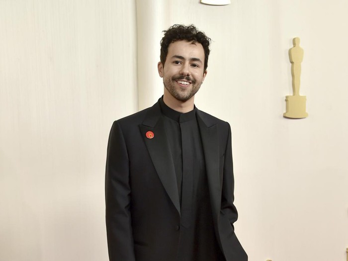 Ramy Youssef arrives at the Oscars on Sunday, March 10, 2024, at the Dolby Theatre in Los Angeles. (Photo by Richard Shotwell/Invision/AP)