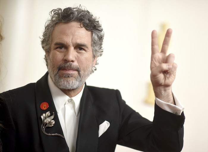 Mark Ruffalo arrives at the Oscars on Sunday, March 10, 2024, at the Dolby Theatre in Los Angeles. (Photo by Richard Shotwell/Invision/AP)