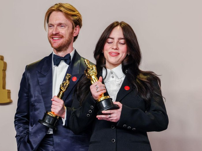 Hollywood, CA - March 10: Finneas O'Connell and Billie Eilish win Best Original Song for 'What Was I Made For?' from Hollywood, CA - March 10: Finneas O'Connell and Billie Eilish win Best Original Song for 'What Was I Made For?' from