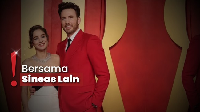 Chris Evans dan Alba Baptista Semringah Debut di Oscars Usai Nikah