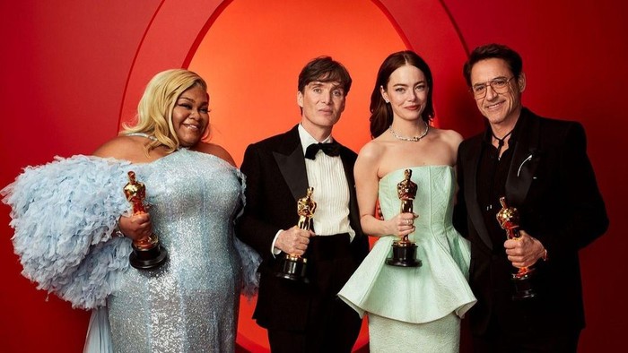 Daftar Pemenang Academy Awards 2024,Oppenheimer Borong 7 Piala Oscar!