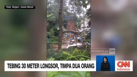 VIDEO: Tebing 30 Meter Longsor Di Bogor, Timpa Dua Orang