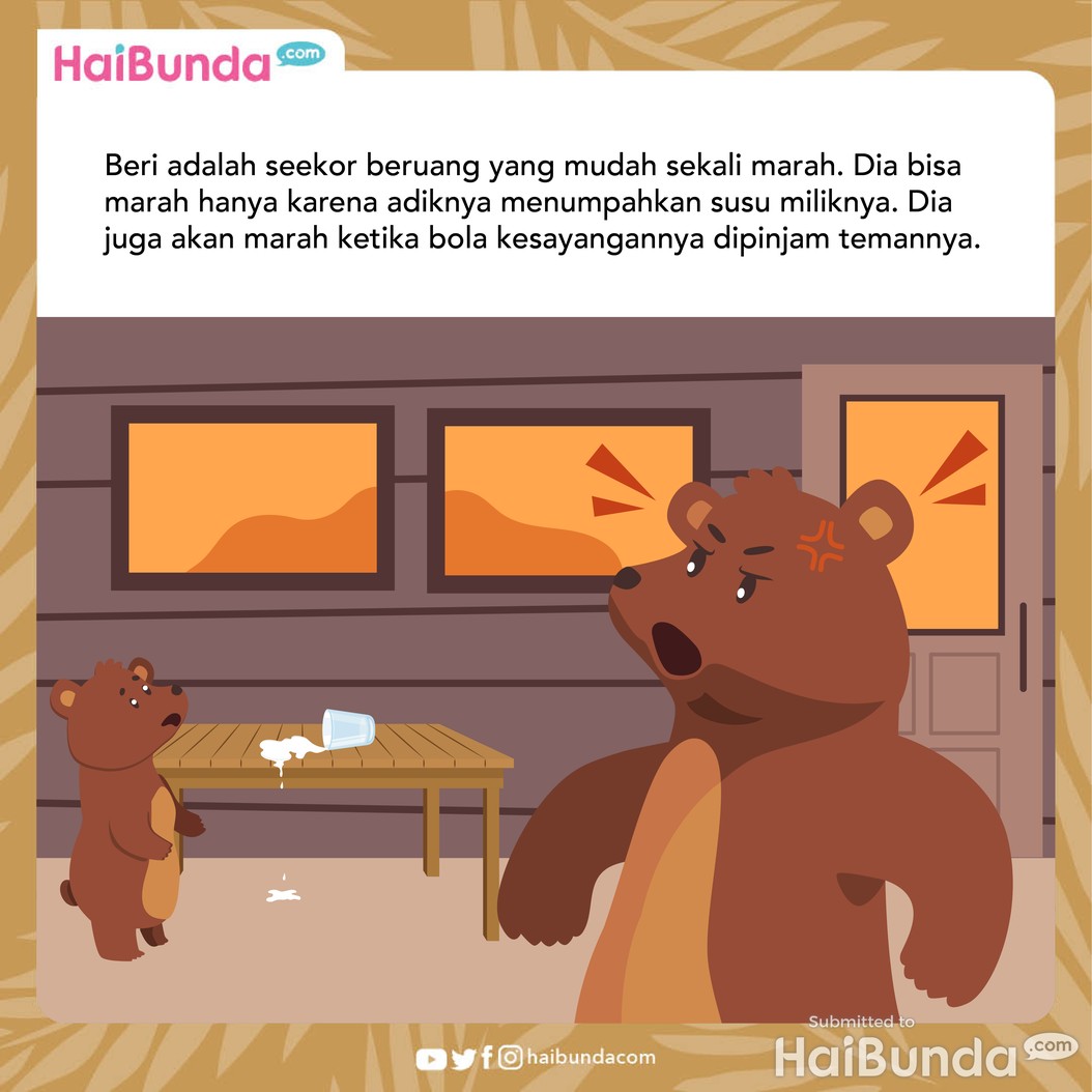 Cerita Fabel: Beri Si Beruang Pemarah