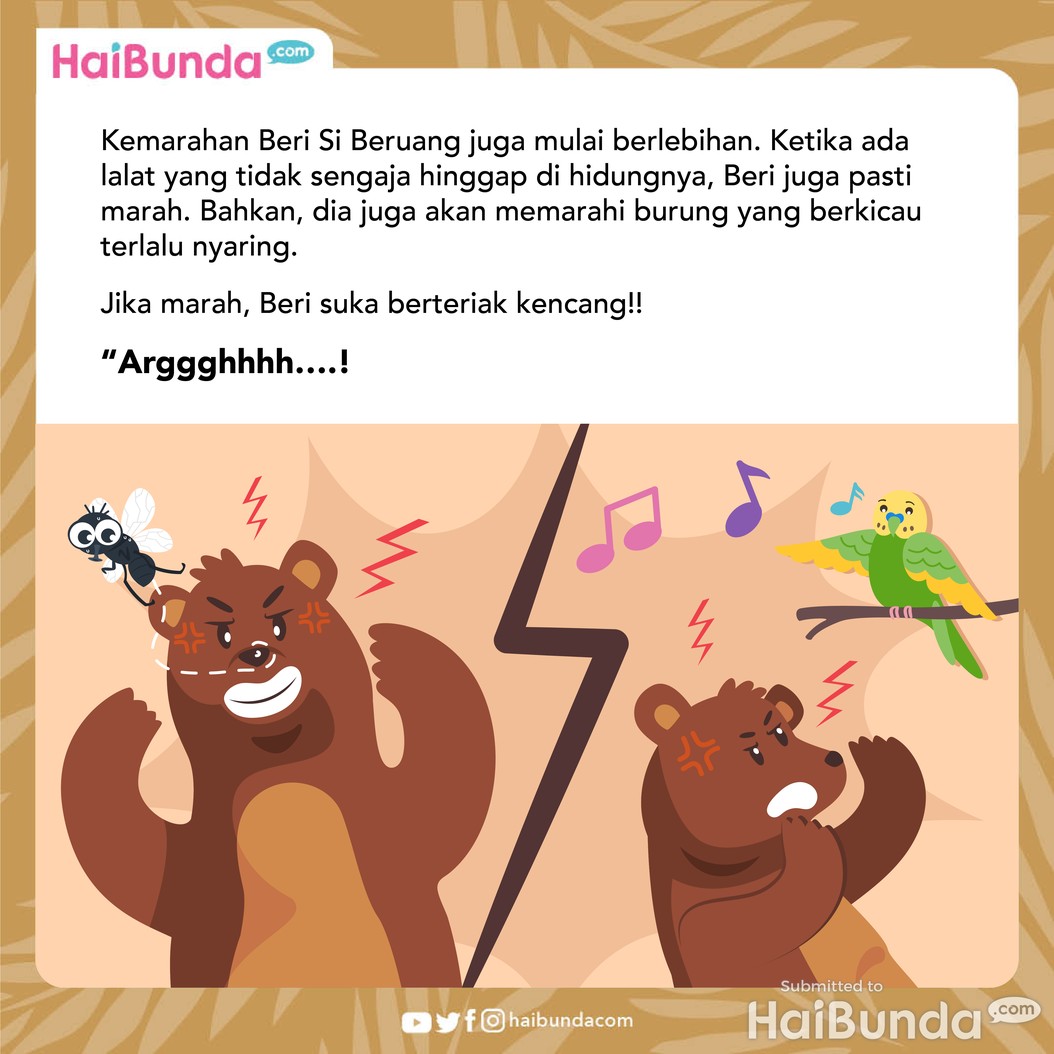 Cerita Fabel: Beri Si Beruang Pemarah
