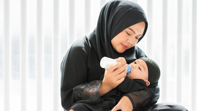 ilustrasi menyusui muslim
