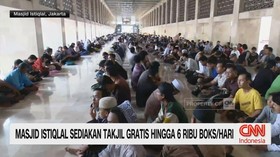 VIDEO: Masjid Istiqlal Sediakan Takjil Gratis Hingga 6 Ribu Boks/Hari