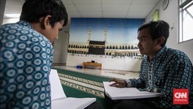 FOTO: Lantunan Merdu Lafaz Alquran dari Pesantren Tunanetra