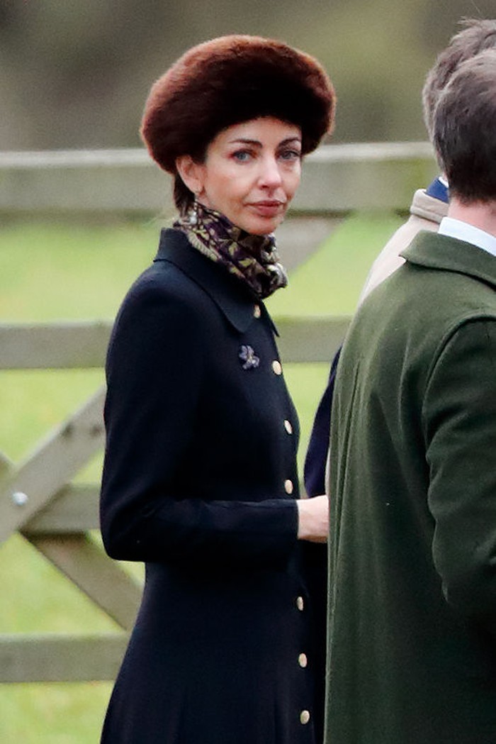 KING'S LYNN, UNITED KINGDOM - JANUARY 05: (EMBARGOED FOR PUBLICATION IN UK NEWSPAPERS UNTIL 24 HOURS AFTER CREATE DATE AND TIME) Rose Hanbury, Marchioness of Cholmondeley attends Sunday service at the Church of St Mary Magdalene on the Sandringham estate on January 5, 2020 in King's Lynn, England. (Photo by Max Mumby/Indigo/Getty Images)