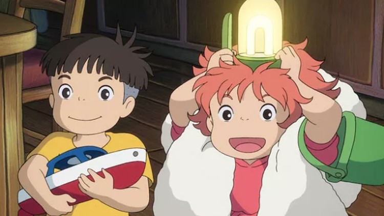 Ponyo Cuplikan adegan di dalam film animasi Ponyo.