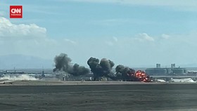 VIDEO: Detik-detik Jet Tempur Akrobat Turki Meledak usai Hantam Tanah