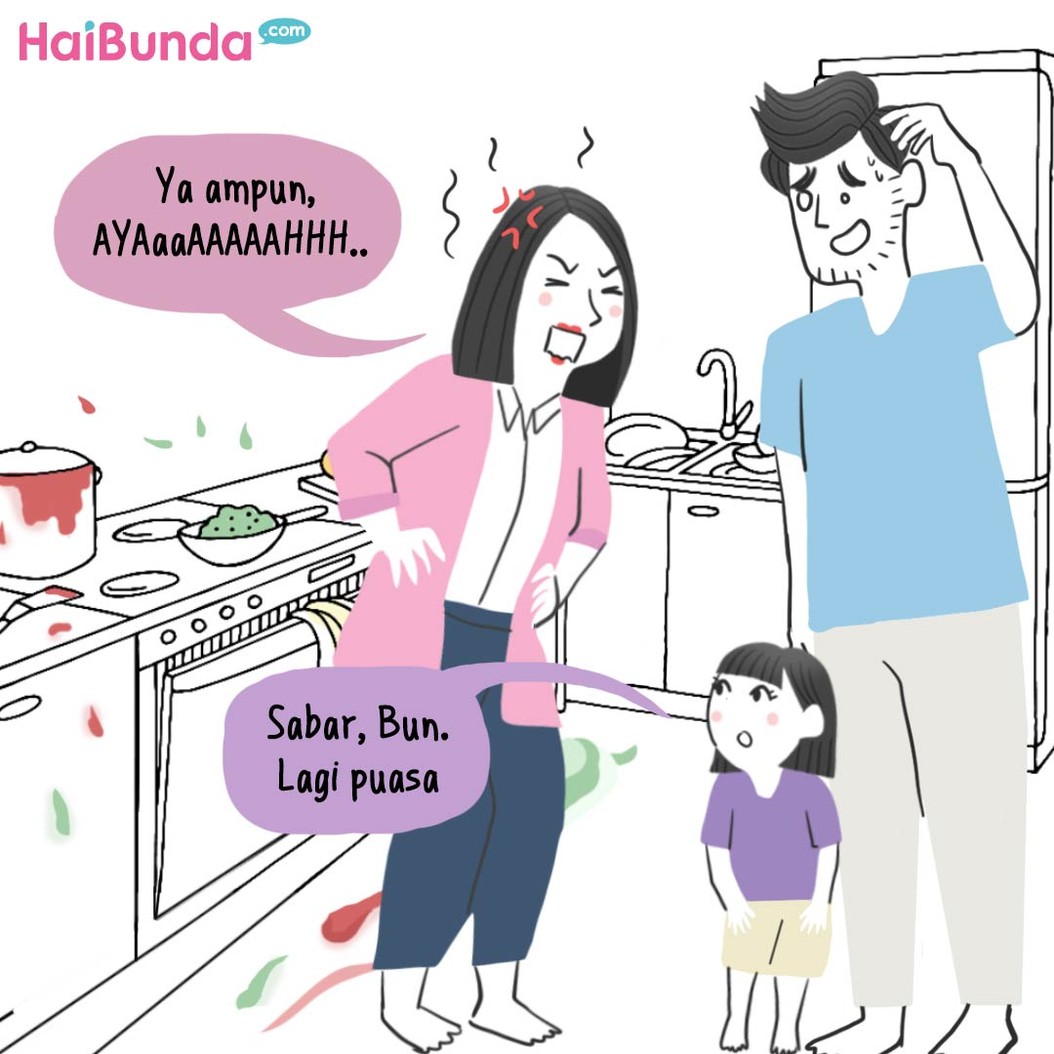 Ujian Sabar Bunda Saat Puasa