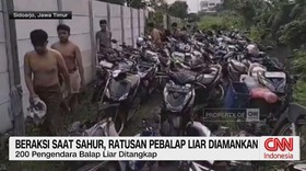 VIDEO: Beraksi Saat Sahur, Ratusan Pebalap Liar Diamankan