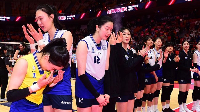 Pemain senior Yang Hyo Jin begitu emosional ketika turut membawa Hillstate menang atas AI Peppers sekaligus memastikan posisi di puncak klasemen.
