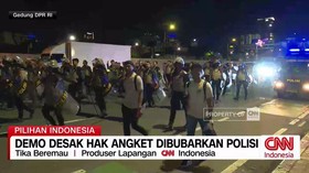 VIDEO: Demo Desak Hak Angket Dibubarkan Polisi