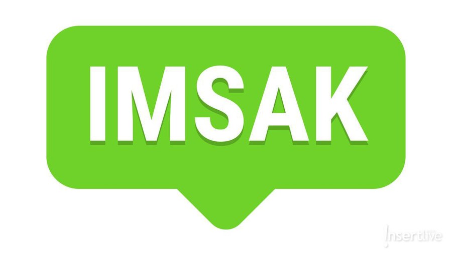 IMSAK Reminder Green Vector Callout Banner to Help You Start Your Fast on Time