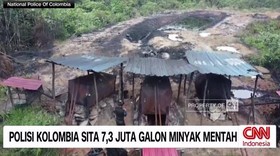 VIDEO: Polisi Kolombia Sita 7,3 Juta Galon Minyak Mentah