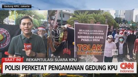 VIDEO: Polisi Perketat Pengamanan Gedung KPU