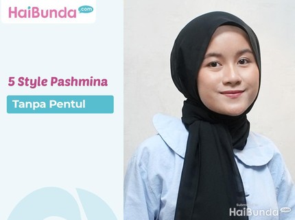 5 Ide Gaya Pashmina Tanpa Pentul