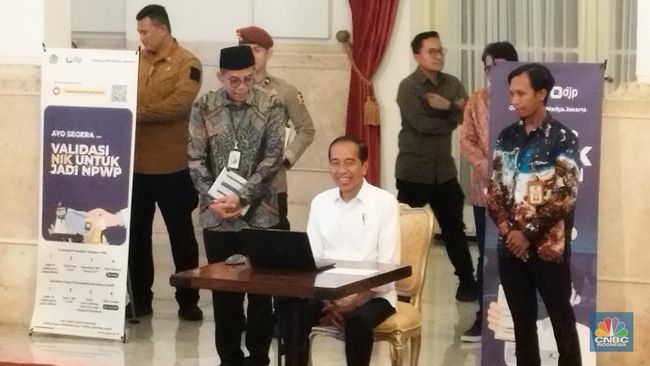 Ditemani Sri Mulyani, Jokowi, Ma'ruf Amin & Para Menteri Lapor SPT