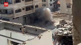 VIDEO: Penampakan Tank Israel Meledak di Kota Gaza