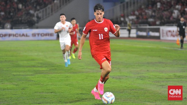 Timnas Indonesia U-23 memimpin 2-1 atas Korea Selatan pada laga babak pertama perempat final Piala Asia U-23 2024.