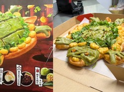 Unik! Pizza Hut Taiwan Rilis Pizza Kura-kura Pakai Mochi dan Kacang Merah