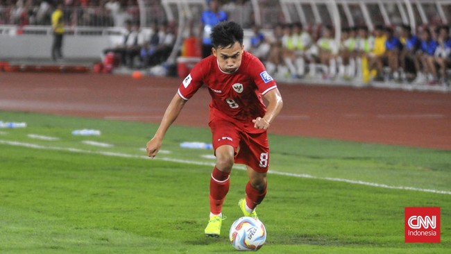 Winger Timnas Indonesia U-23 Witan Sulaeman membawa tim Merah Putih unggul atas Yordania 2-0 pada menit ke-40 lewat gol indah.