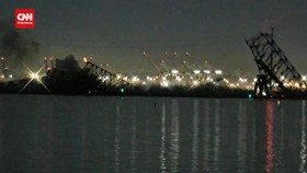 VIDEO: Detik-detik Jembatan Baltimore AS Ambruk Ditabrak Kapal Kargo