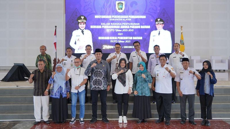 Pemerintah Kabupaten (Pemkab) Klaten menggelar Musyawarah Perencanaan Pembangunan (Musrenbang) di Grha Bung Karno (GBK) Klaten