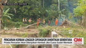 VIDEO: Pencarian Korban Longsor Cipongkor Dihentikan Sementara