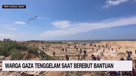 VIDEO: Warga Gaza Tenggelam Saat Berebut Bantuan